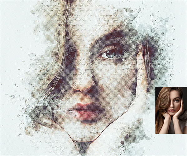 artists mixed media art photoshop action free download